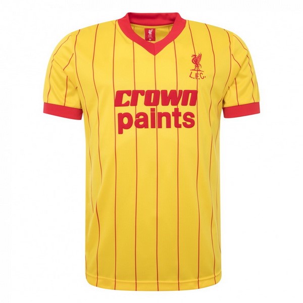 Camiseta Liverpool Segunda equipación Retro 1982 1983 Amarillo